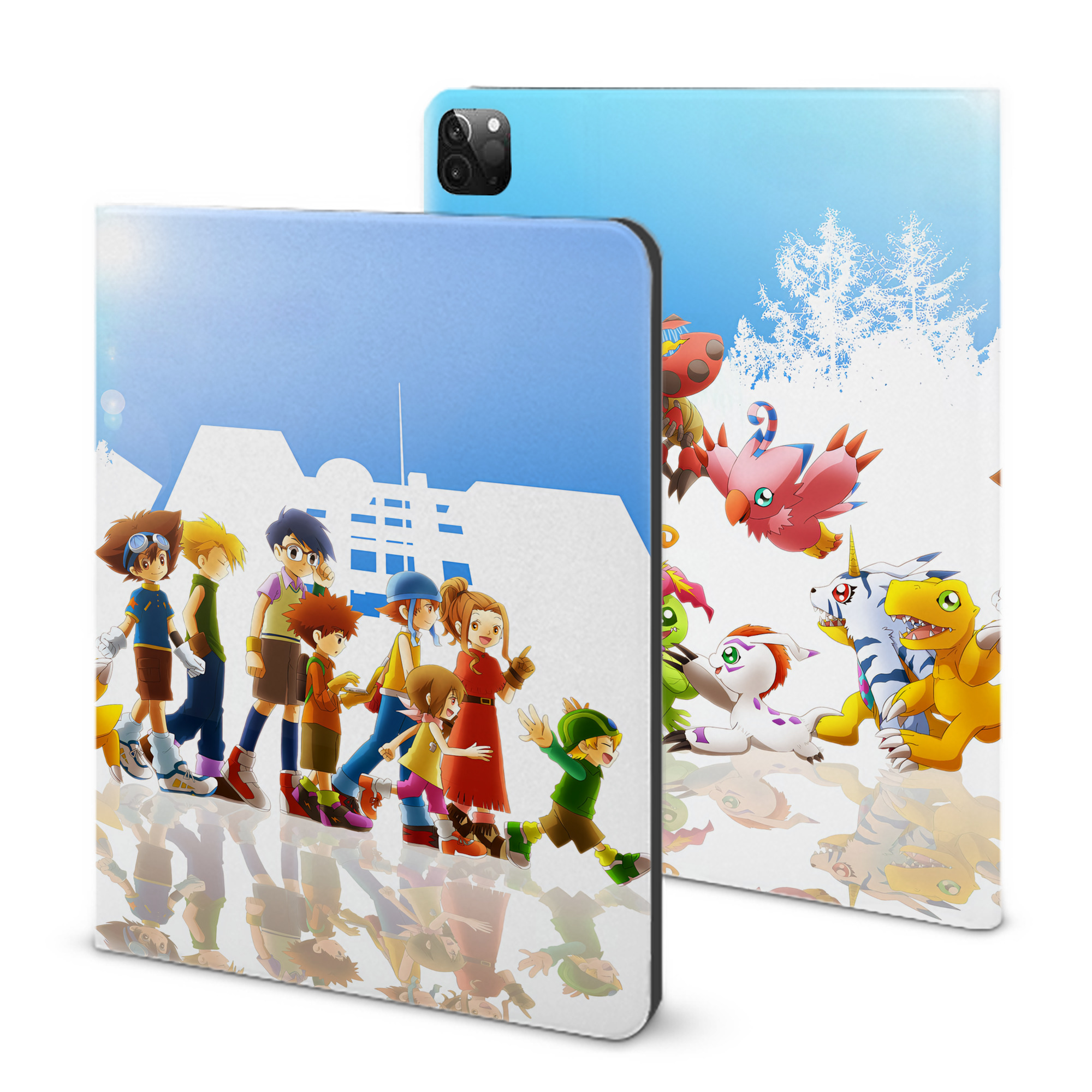 （画像用） Digimon デジタルモンスター/デジモン IPadケース ペンホルダー付き ブックスタイルデザイン